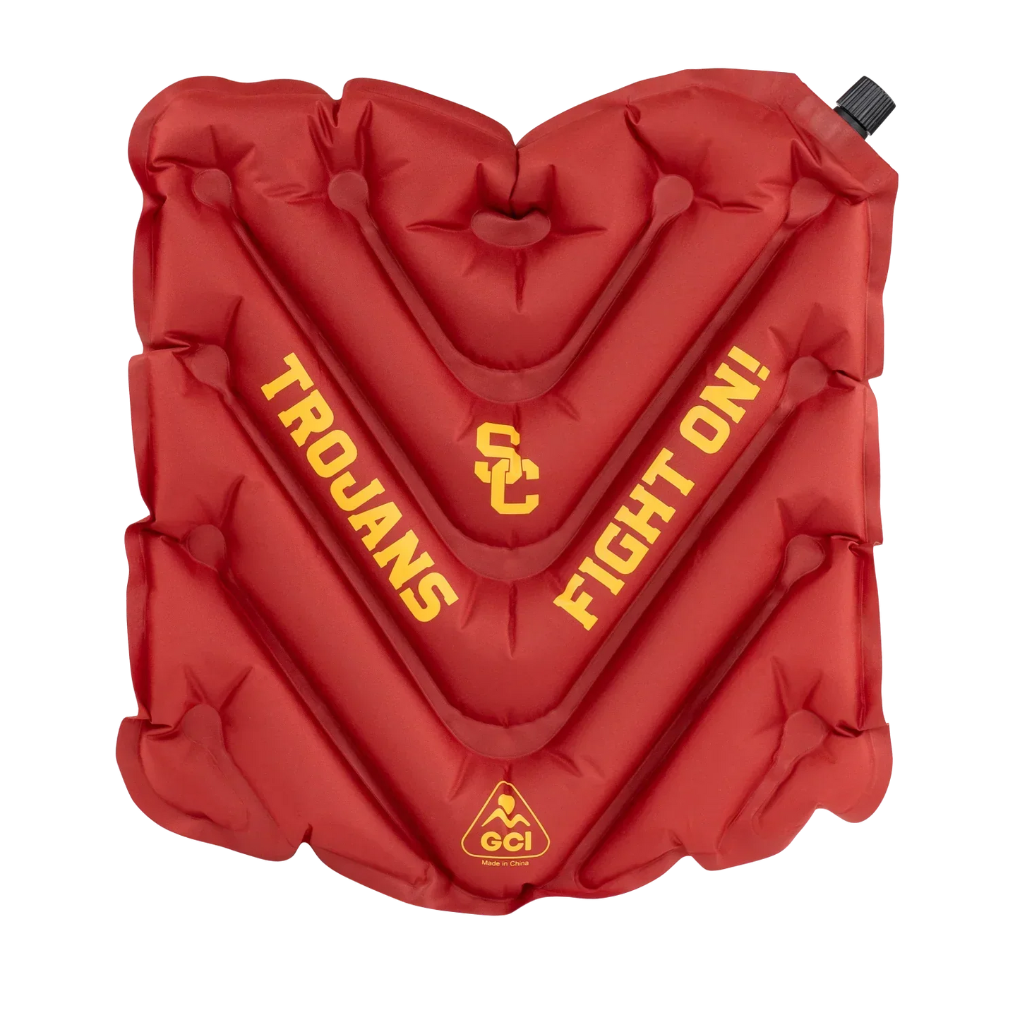 College V Seat™ Inflatable Stadium Cushion - USC Trojans - Trackside Ready
