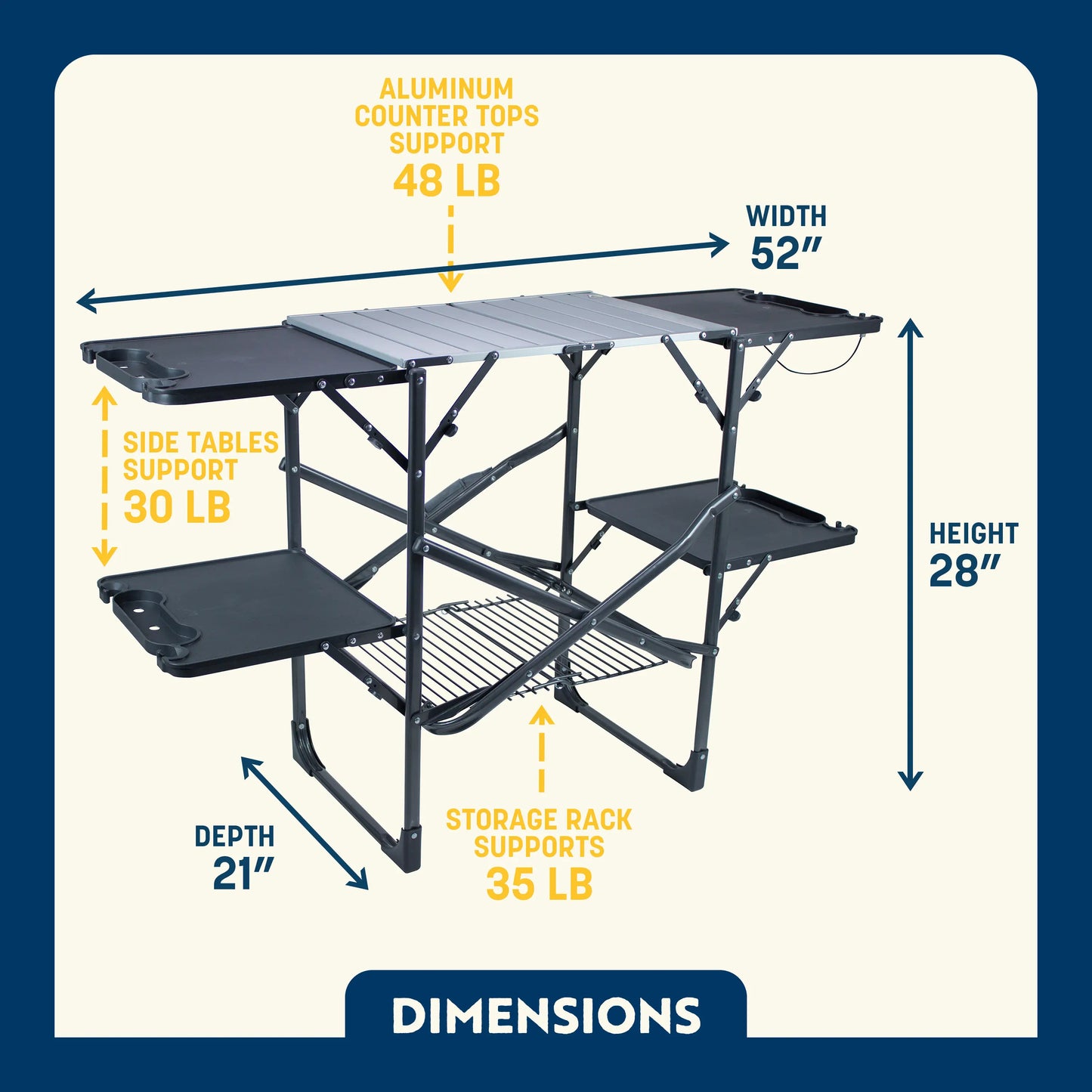Slim-Fold Cook Station™ - Picnic Meal Prep