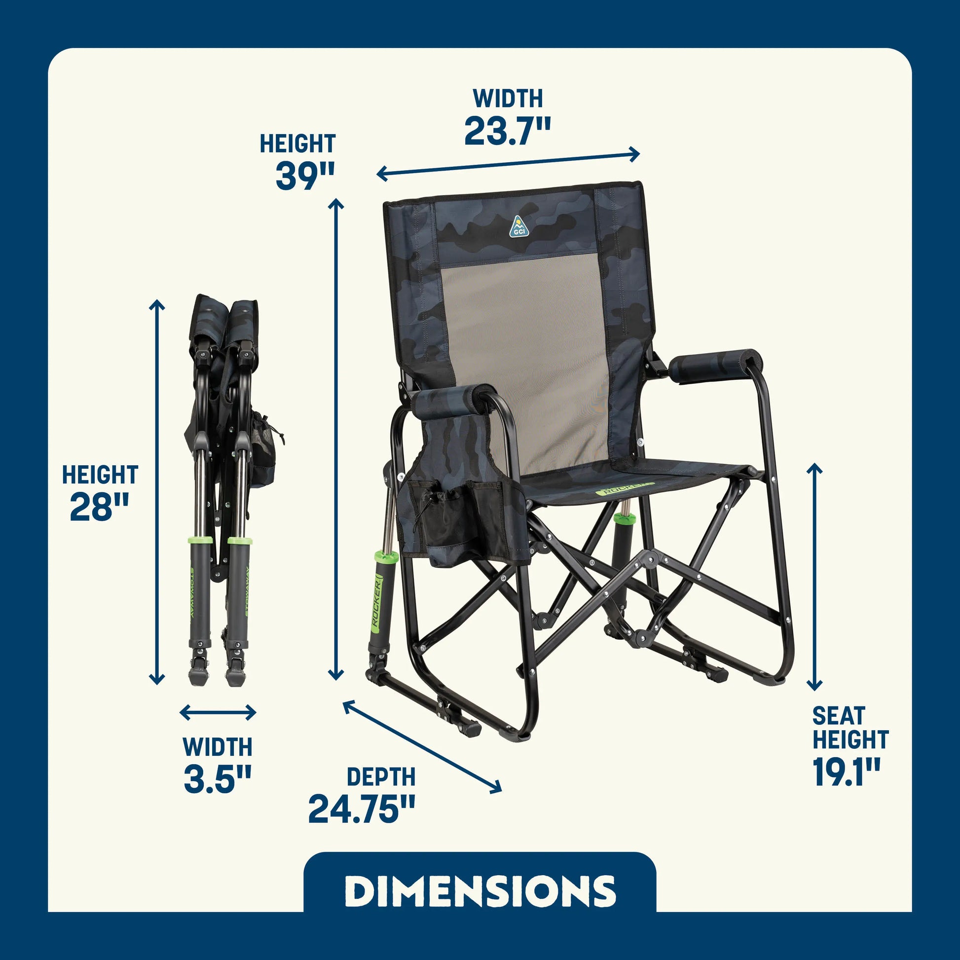 Stowaway Rocker™ - Camp Setup