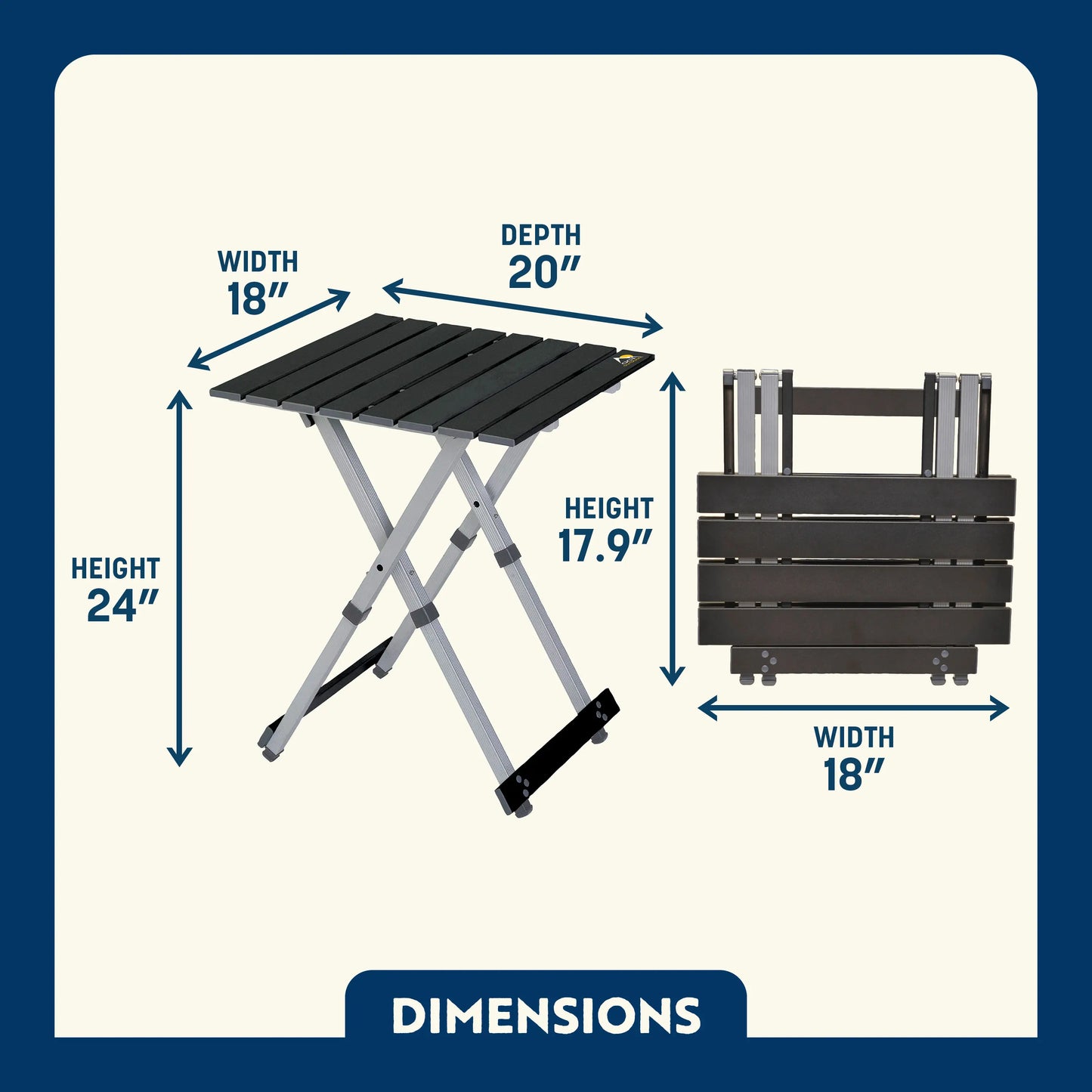 Compact Camp Table 20™ - Patio Meal Ready