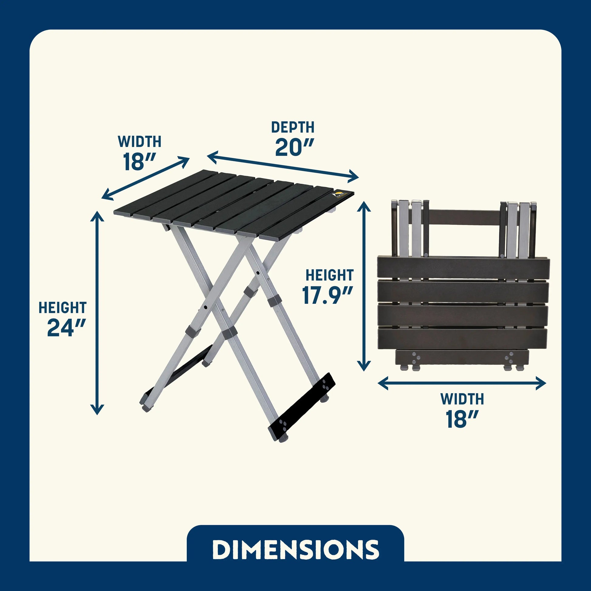Compact Camp Table 20™ - Patio Meal Ready