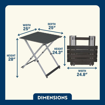 Compact Camp Table 25™ - Tailgate Prep