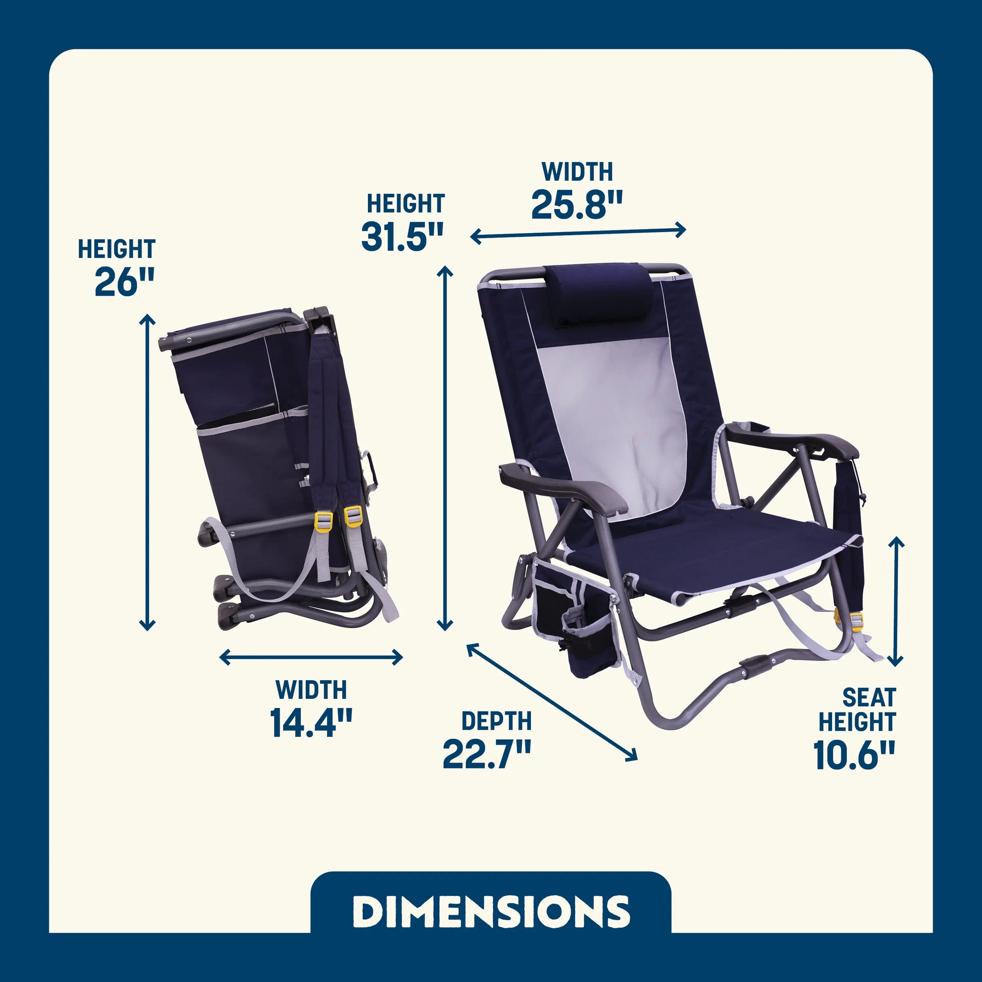 Bi-Fold Slim Event Chair™ - Packable Choice