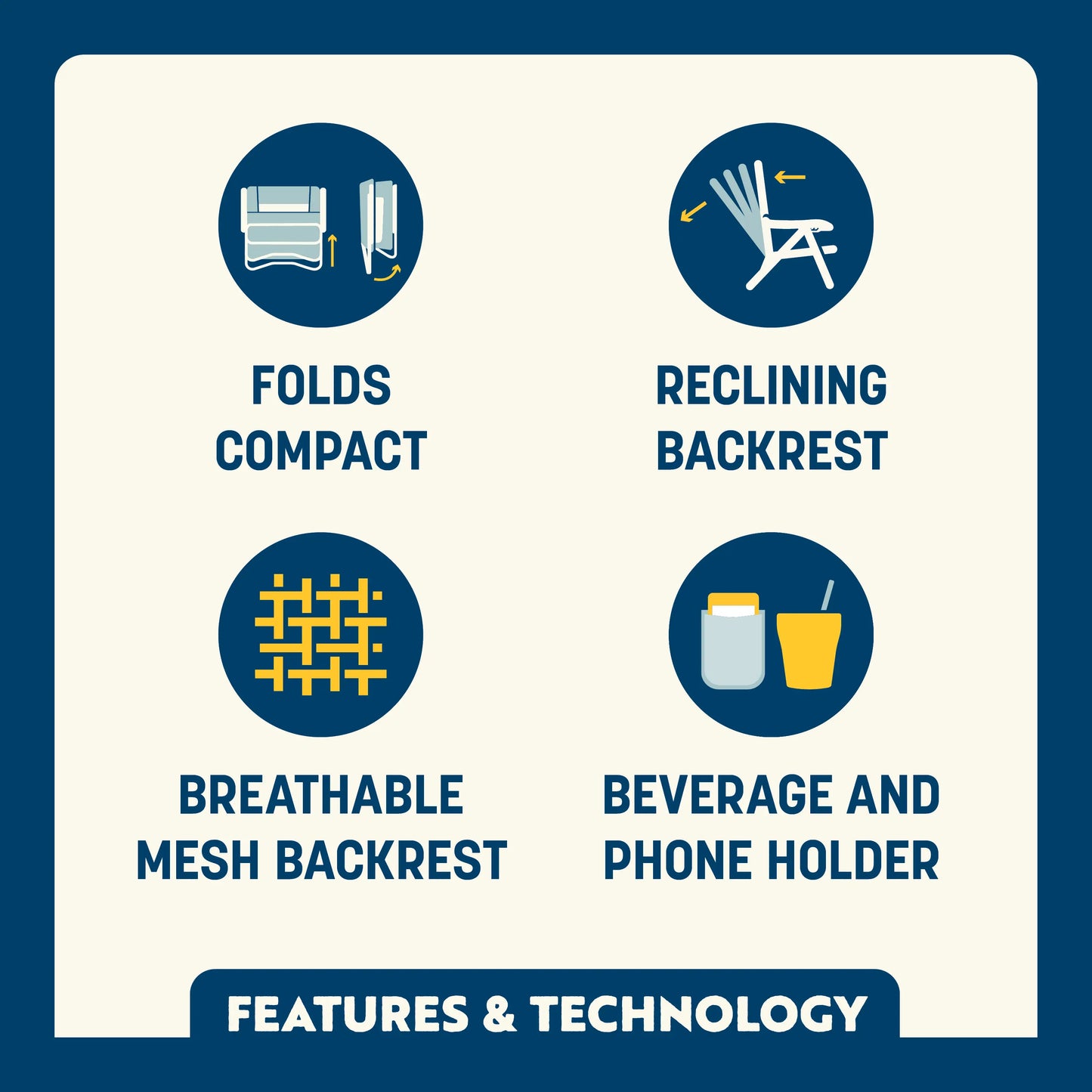Bi-Fold Slim Event Chair™ - Packable Choice
