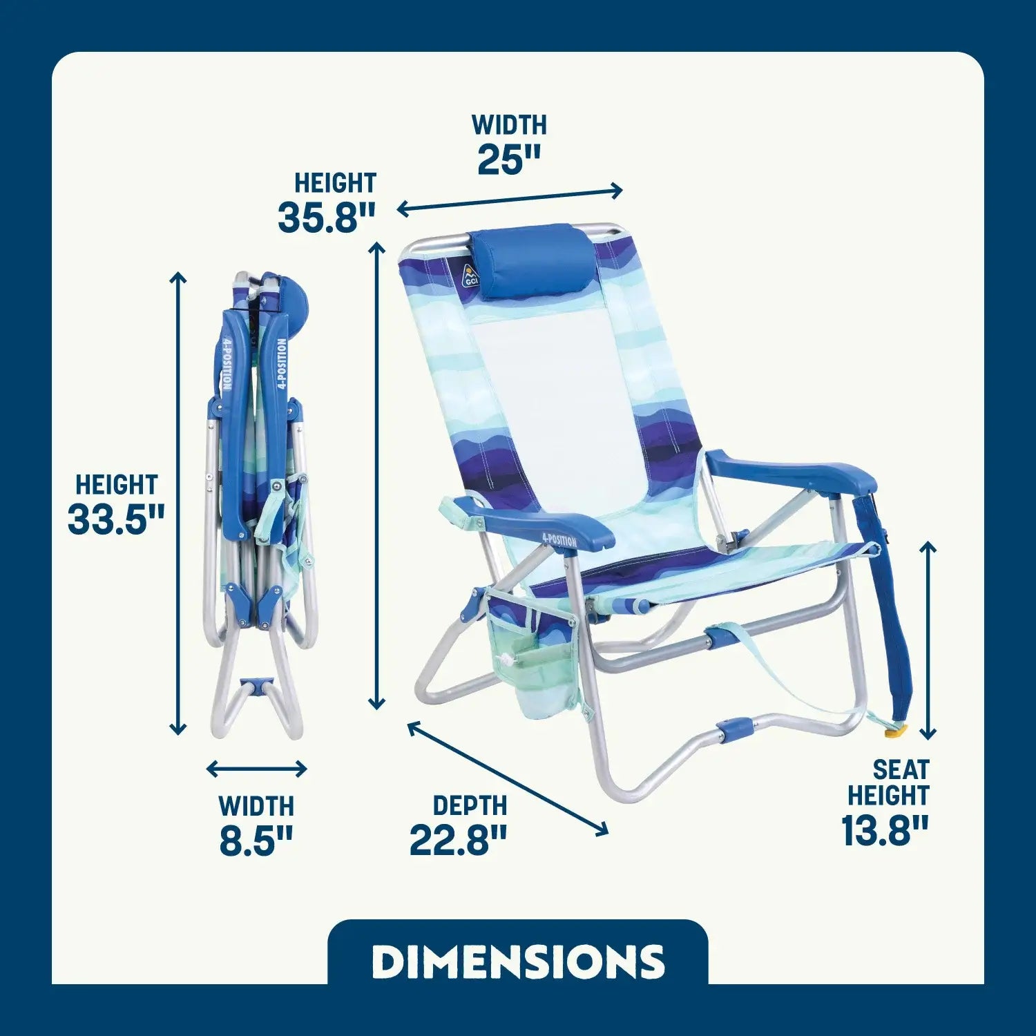 Bi-Fold Beach Chair™ - Beach Day Ease