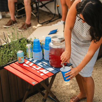 Compact Camp Table 20™ - USA Anniversary Deluxe - Outdoor Kitchen Prep