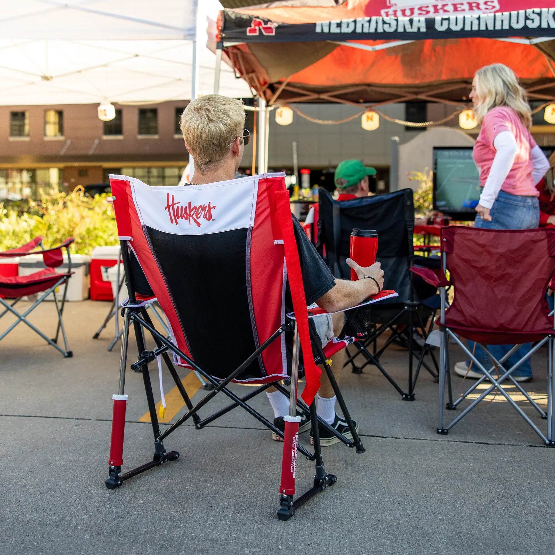 College Comfort Pro Rocker™ - Nebraska Cornhuskers - Tailgate Choice