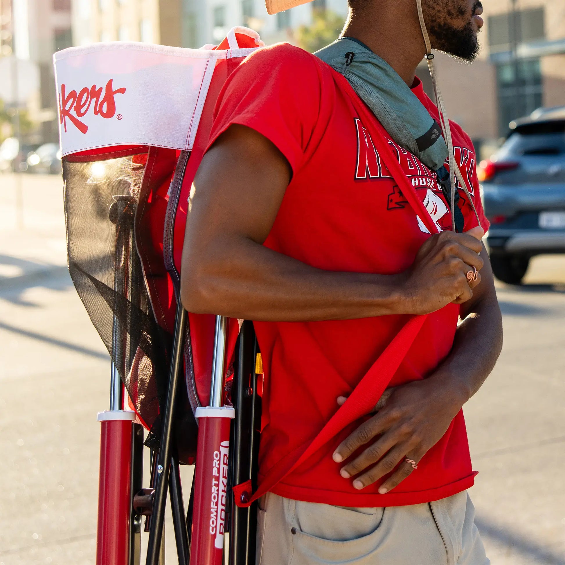 College Comfort Pro Rocker™ - Nebraska Cornhuskers - Tailgate Choice