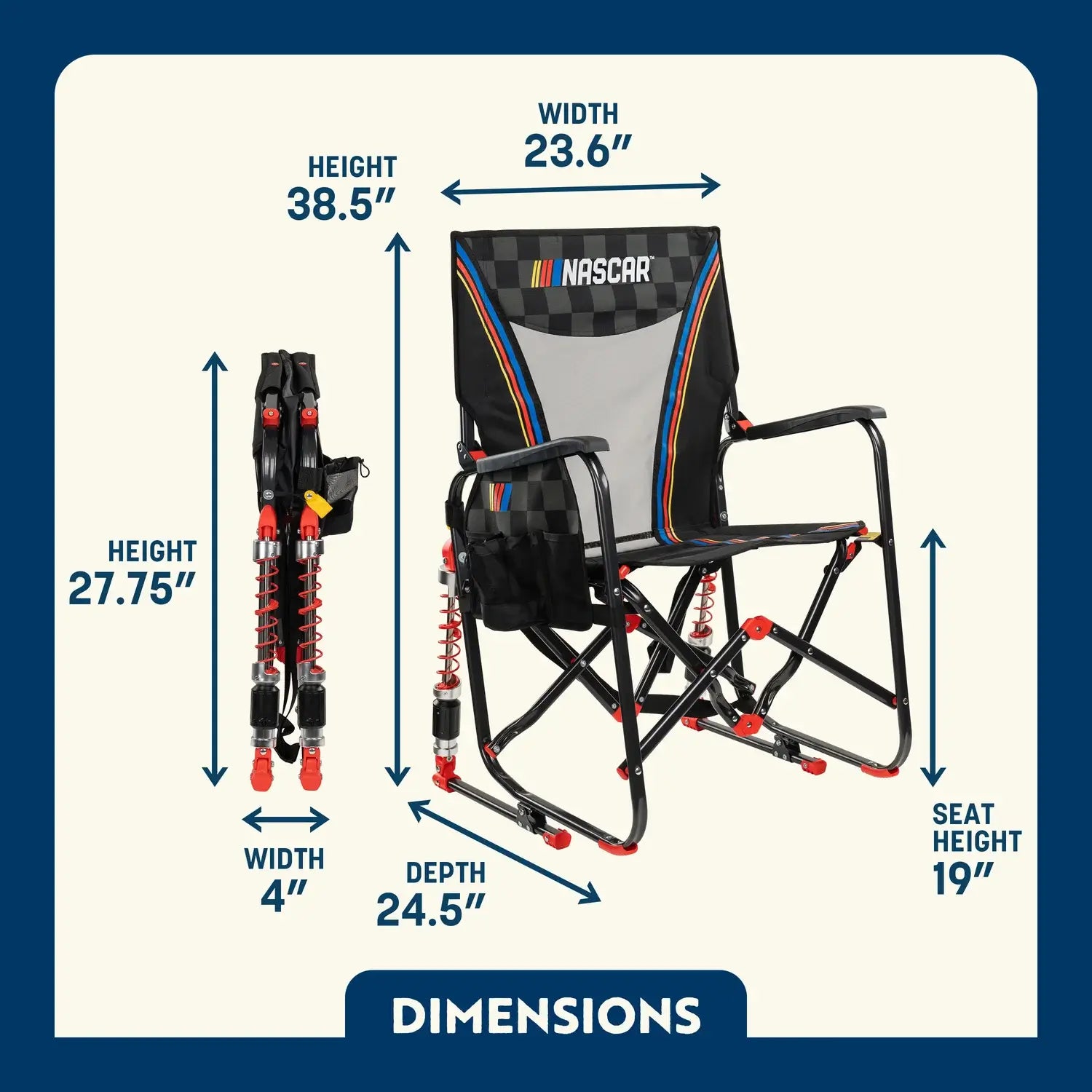 Adjustable Rocker™ - NASCAR - Fan Day Comfort