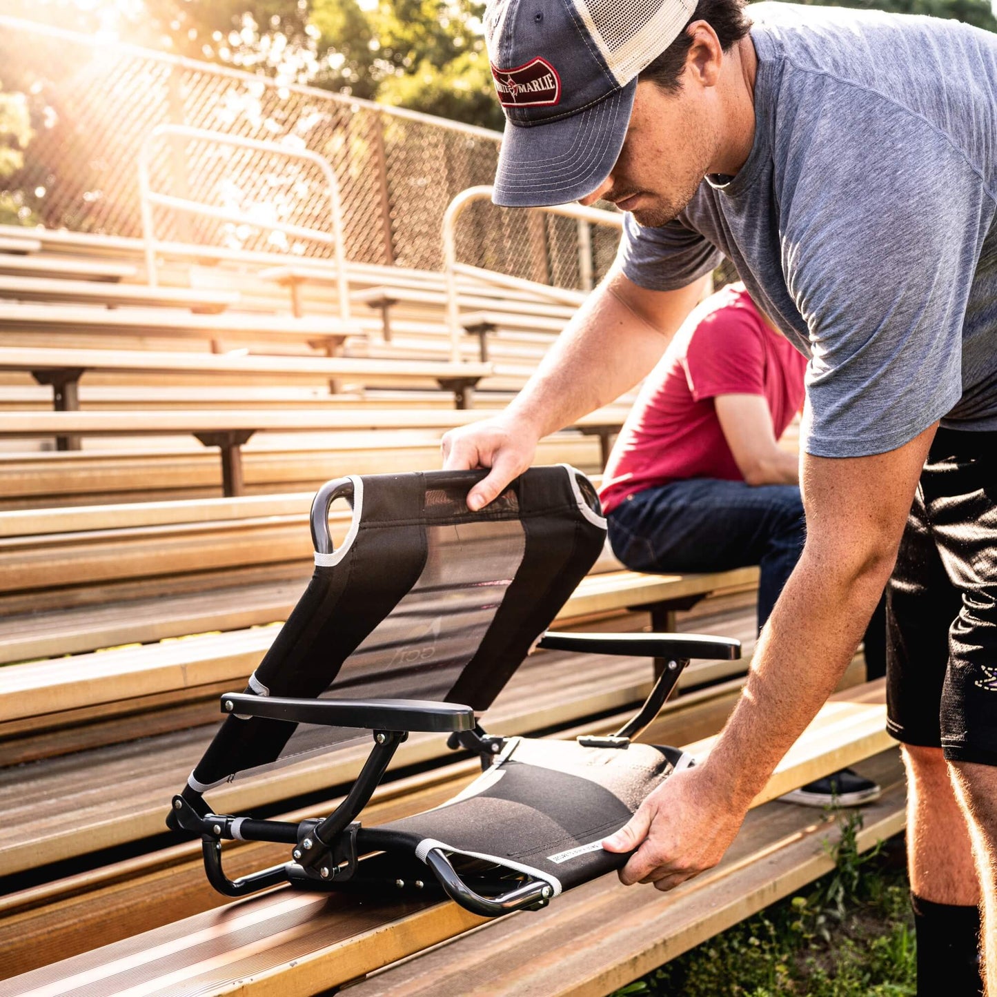 Big Comfort Stadium Chair™ with Armrests - Game Day Choice
